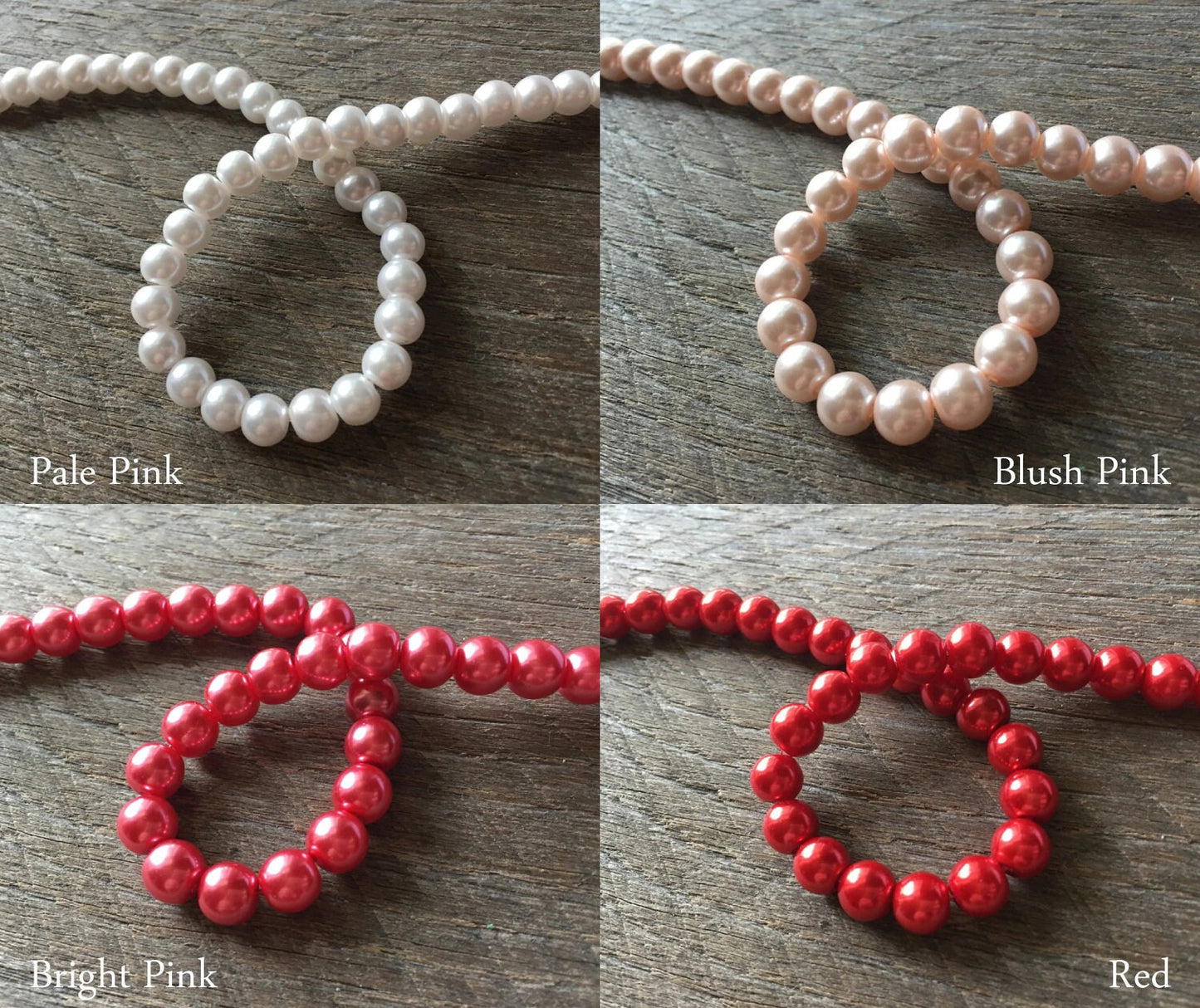 Men's Pearl Necklace, 6mm White Pearl Choker with Adjustable 2" Extender Chain