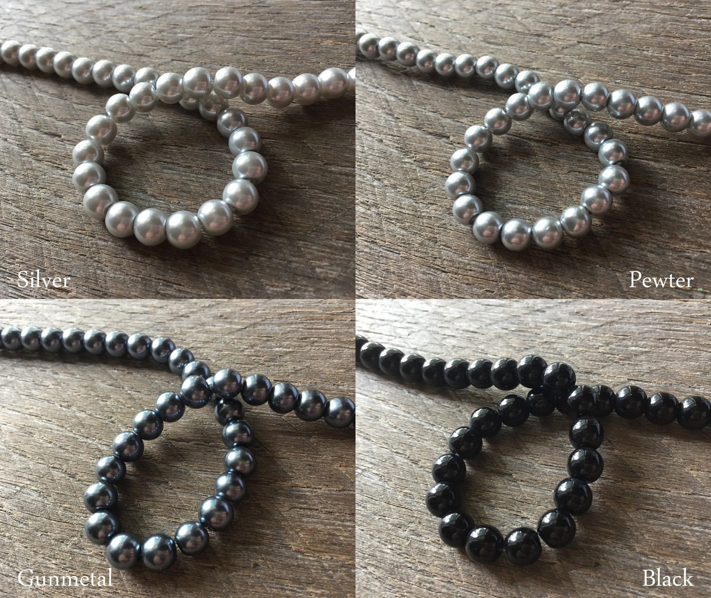 Haute Couture Pearl Necklace, High Fashion Choker Necklace 4mm, 6mm, 8mm with Adjustable 2" Extender Chain