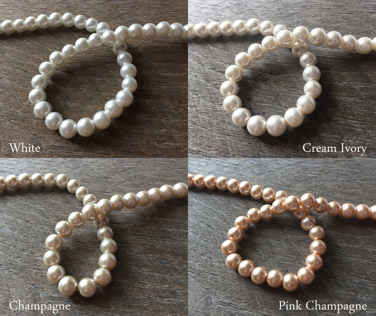Haute Couture Pearl Necklace, High Fashion Choker Necklace 4mm, 6mm, 8mm with Adjustable 2" Extender Chain